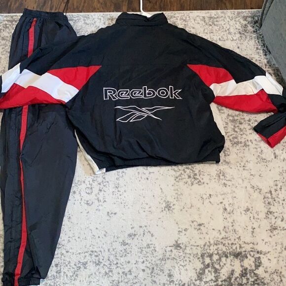 vtg reebok track suit embroidered logo size XL GUC - Picture 2 of 13